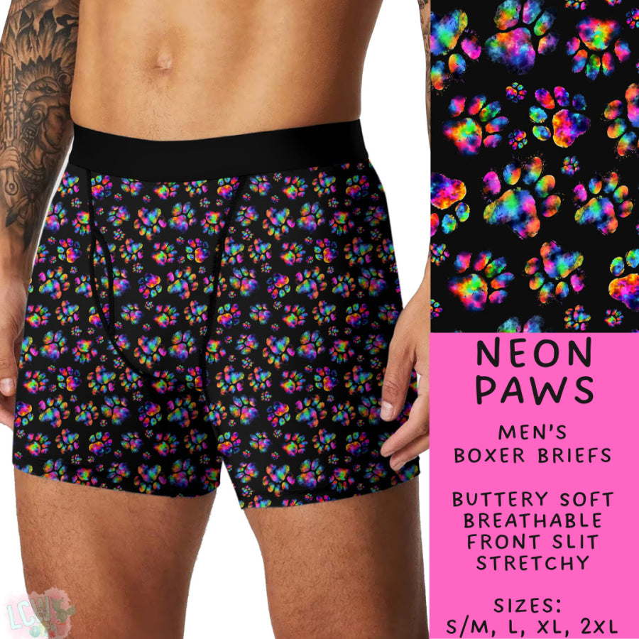 Preorder Custom Buttery Soft Underwear - Neon Paws - Closes 27 Nov - ETA late Feb 2025 Underwear