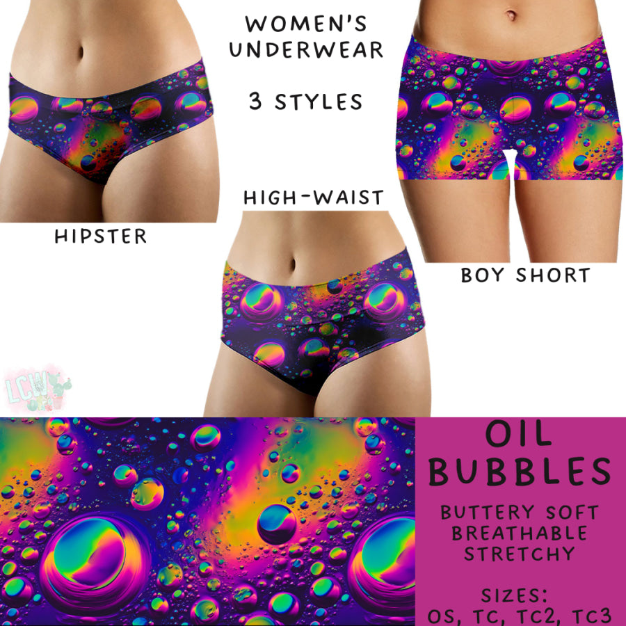 Preorder Custom Buttery Soft Underwear - Oil Bubbles - Closes 27 Nov - ETA late Feb 2025 Underwear