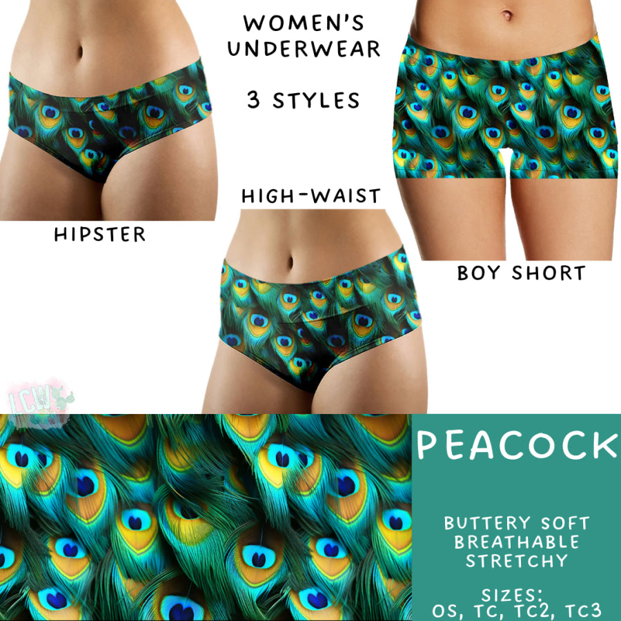 Preorder Custom Buttery Soft Underwear - Peacock - Closes 14 Feb - ETA late Apr 2025 Underwear