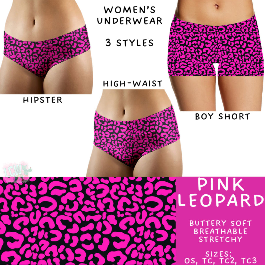 Preorder Custom Buttery Soft Underwear - Pink Leopard - Closes 14 Feb - ETA late Apr 2025 Underwear