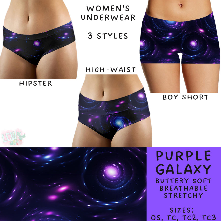 Preorder Custom Buttery Soft Underwear - Purple Galaxy - Closes 27 Nov - ETA late Feb 2025 Underwear