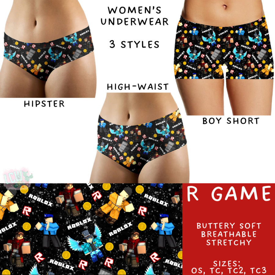 Preorder Custom Buttery Soft Underwear - R Game - Closes 14 Feb - ETA late Apr 2025 Underwear