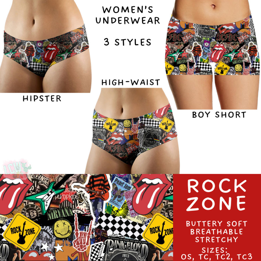 Preorder Custom Buttery Soft Underwear - Rock Zone - Closes 14 Feb - ETA late Apr 2025 Underwear