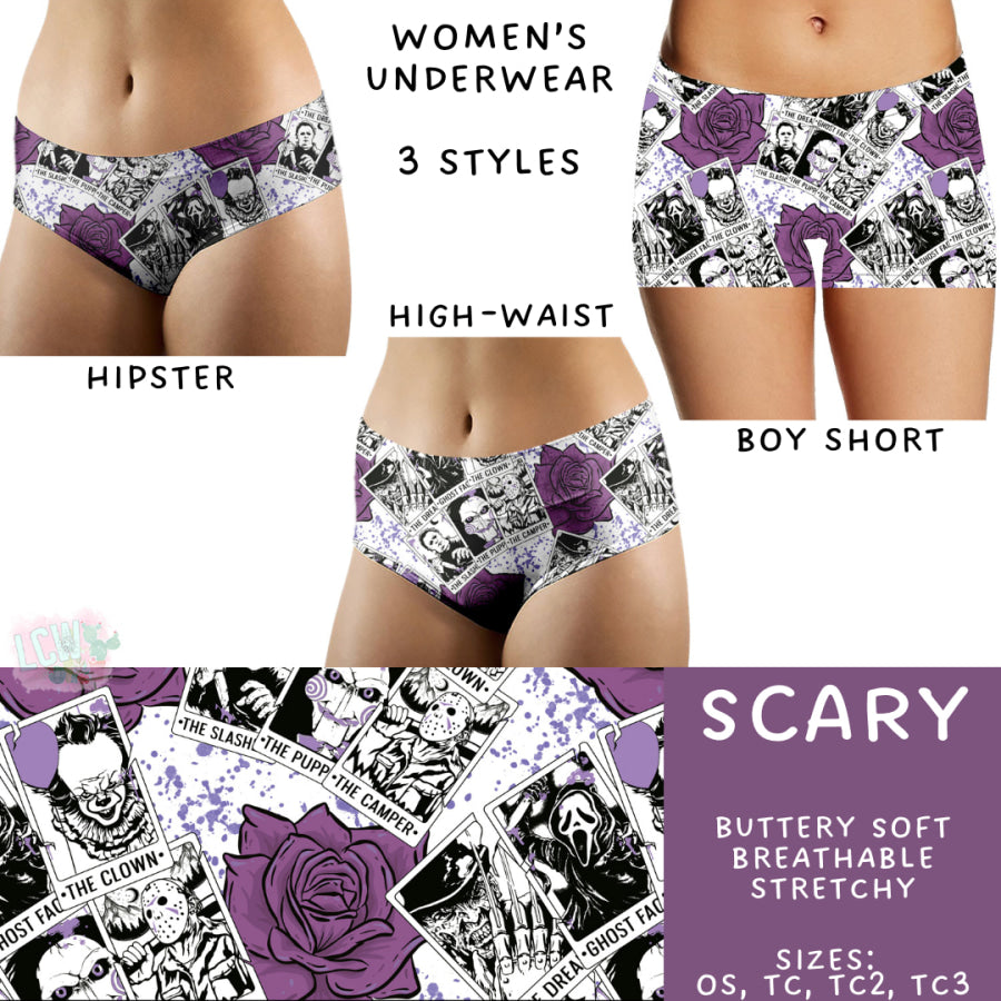 Preorder Custom Buttery Soft Underwear - Scary - Closes 14 Feb - ETA late Apr 2025 Underwear