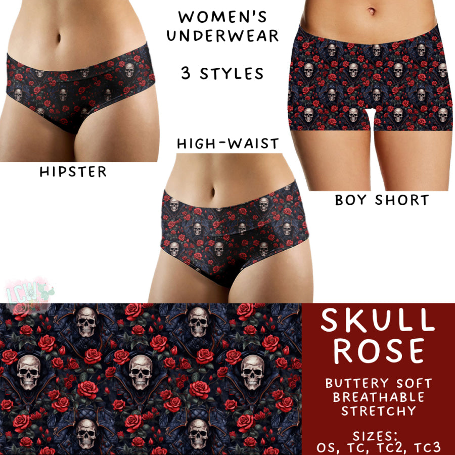 Preorder Custom Buttery Soft Underwear - Skull Rose - Closes 14 Feb - ETA late Apr 2025 Underwear