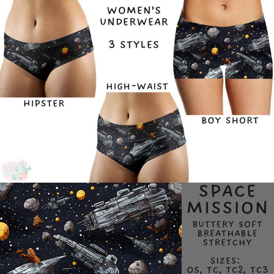 Preorder Custom Buttery Soft Underwear - Space Mission - Closes 27 Nov - ETA late Feb 2025 Underwear