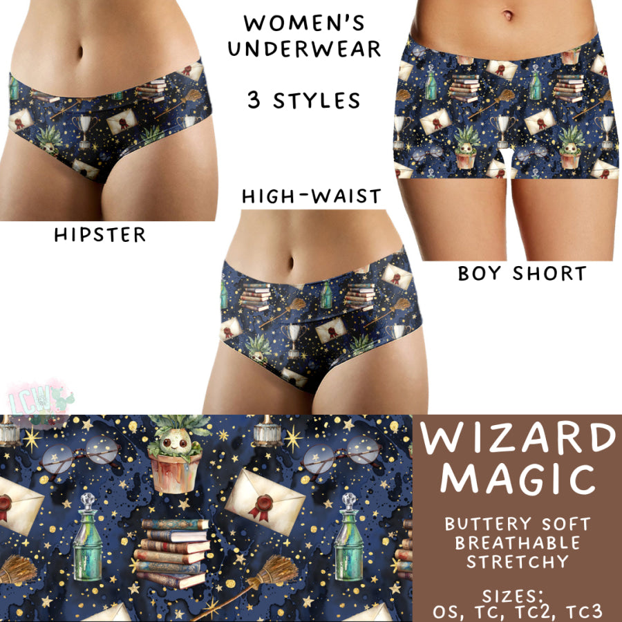 Preorder Custom Buttery Soft Underwear - Wizard Magic - Closes 14 Feb - ETA late Apr 2025 Underwear