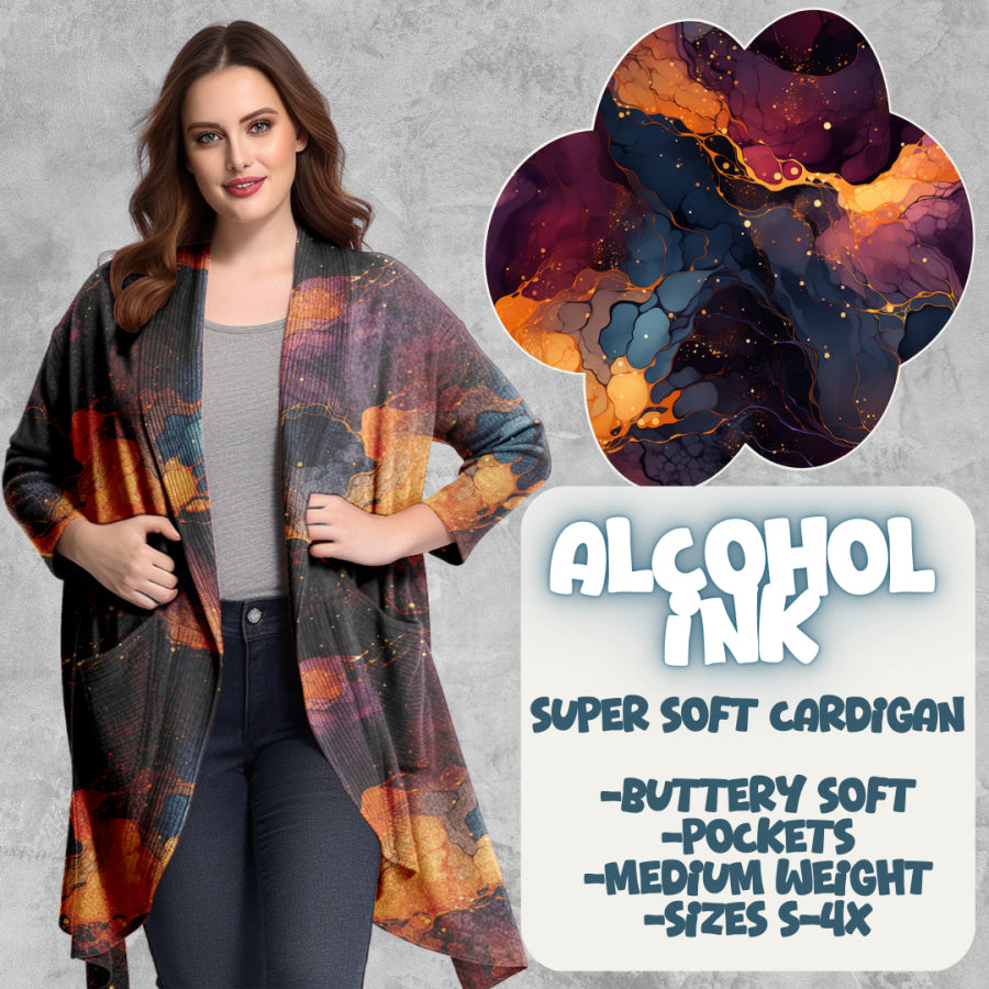 PREORDER Custom Cardigans - Alcohol Ink - Closes 20 Mar - ETA late Jun 2025 Cardigan