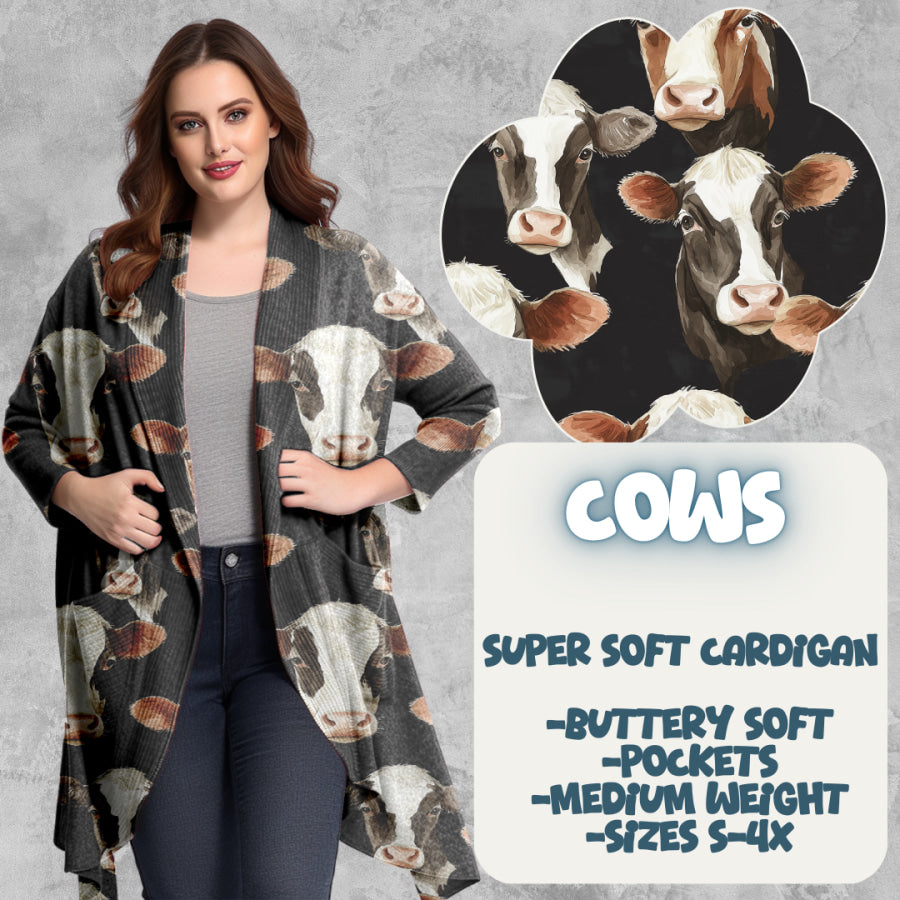 PREORDER Custom Cardigans - Cows - Closes 20 Mar - ETA late Jun 2025 Cardigan