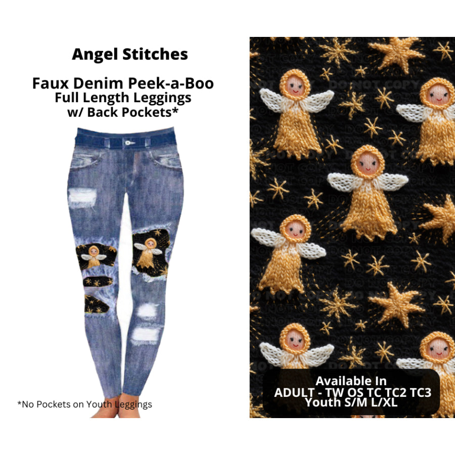 Preorder Custom Cardigans / Faux Denim Leggings - Angel Stitches - Closes 10 Oct - ETA late Dec 2024 Cardigan