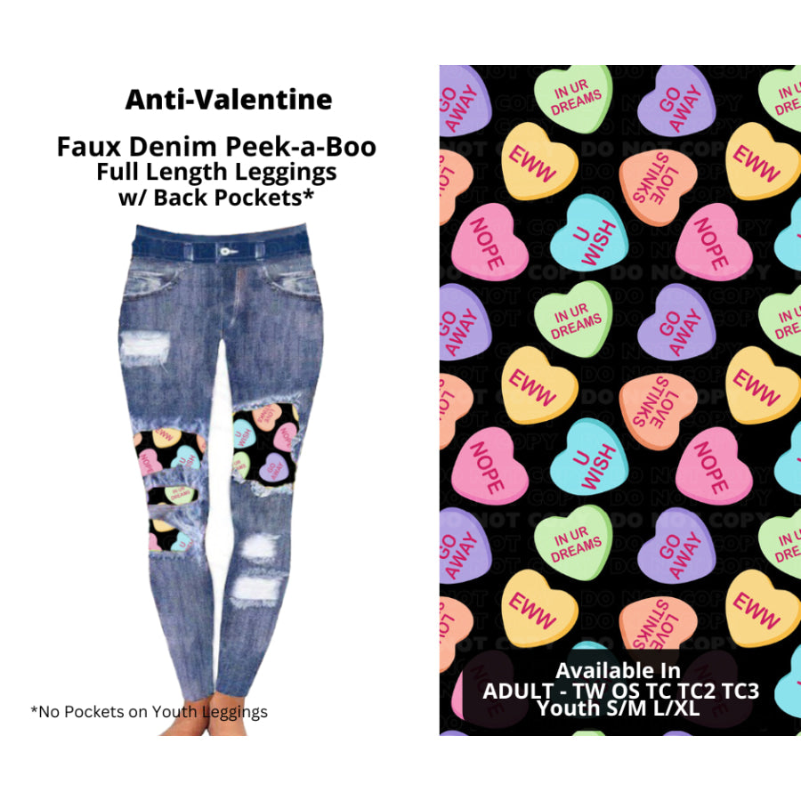 Preorder Custom Cardigans / Faux Denim Leggings - Anti Valentine - Closes 20 Nov - ETA early Feb 2025 Cardigan