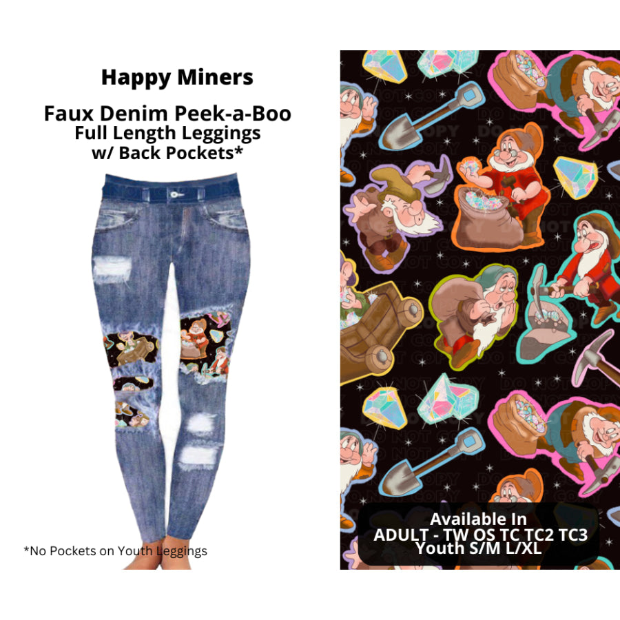 Preorder Custom Cardigans / Faux Denim Leggings - Happy Miners - Closes 10 Oct - ETA late Dec 2024 Cardigan