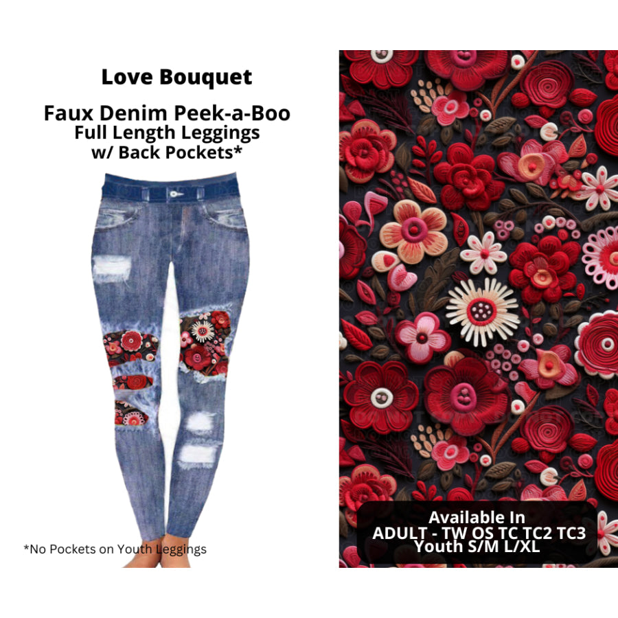 Preorder Custom Cardigans / Faux Denim Leggings - Love Bouquet - Closes 20 Nov - ETA early Feb 2025 Cardigan