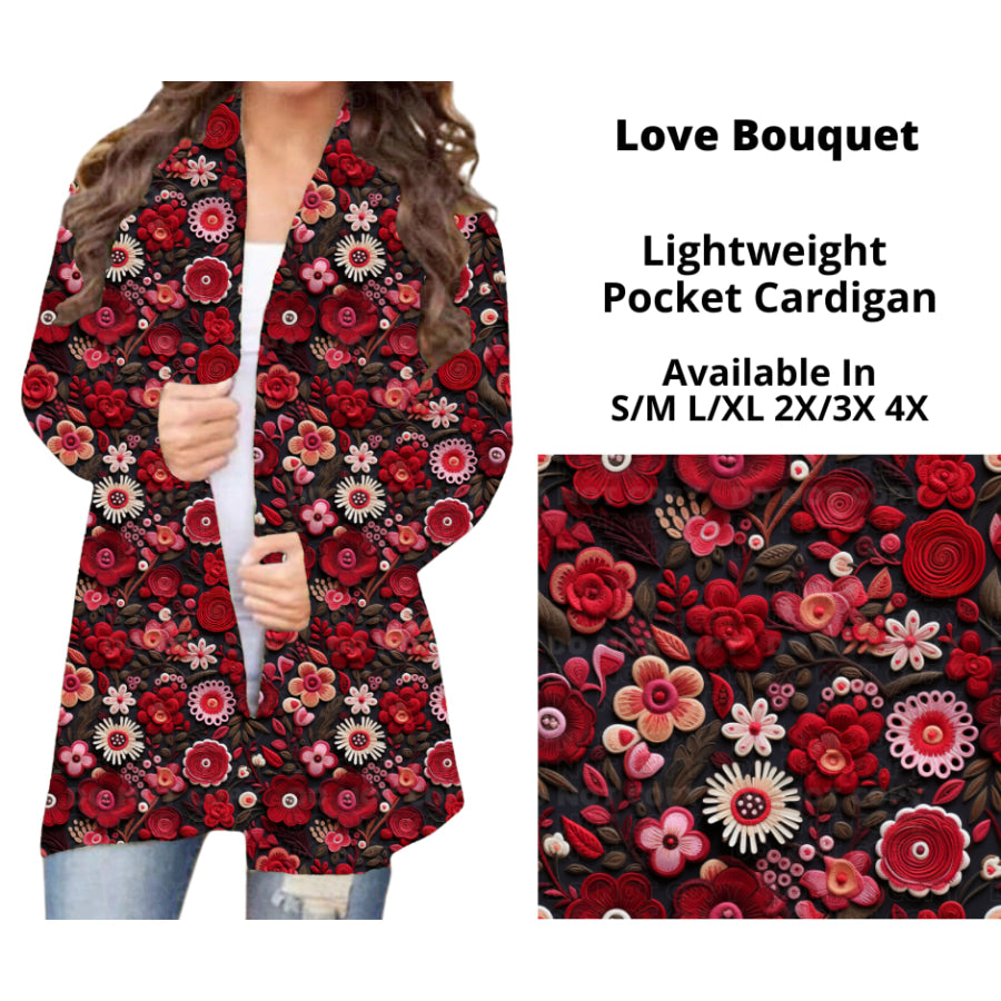 Preorder Custom Cardigans / Faux Denim Leggings - Love Bouquet - Closes 20 Nov - ETA early Feb 2025 Cardigan