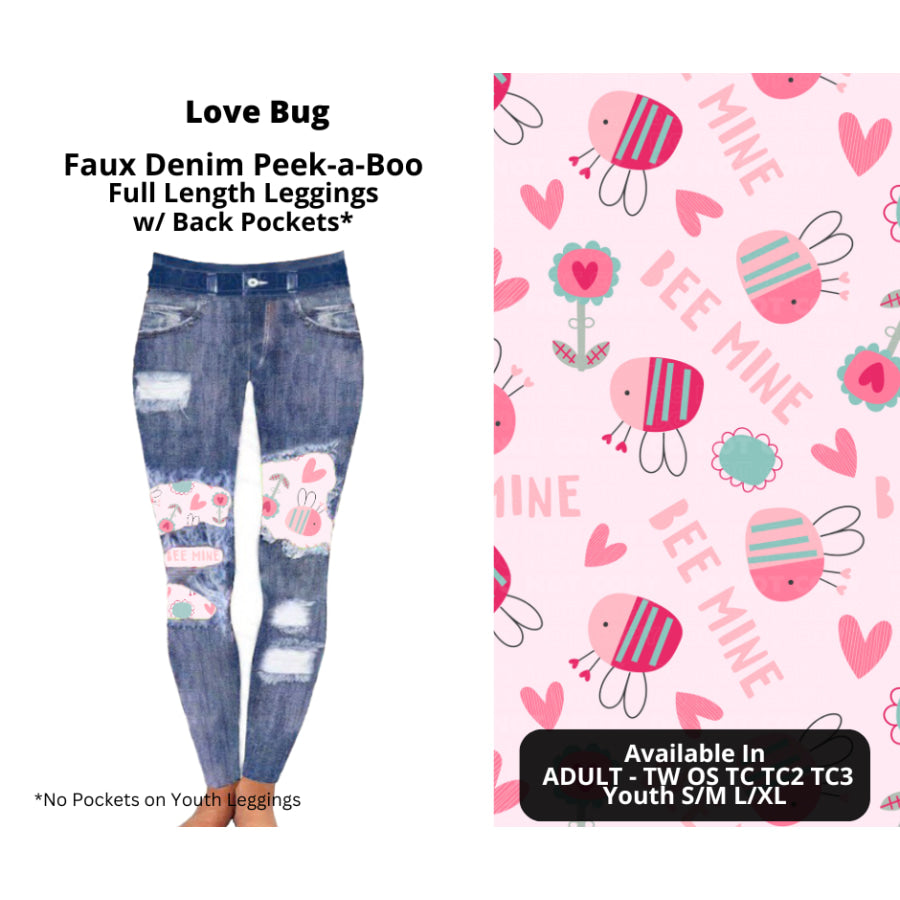 Preorder Custom Cardigans / Faux Denim Leggings - Love Bug - Closes 20 Nov - ETA early Feb 2025 Cardigan