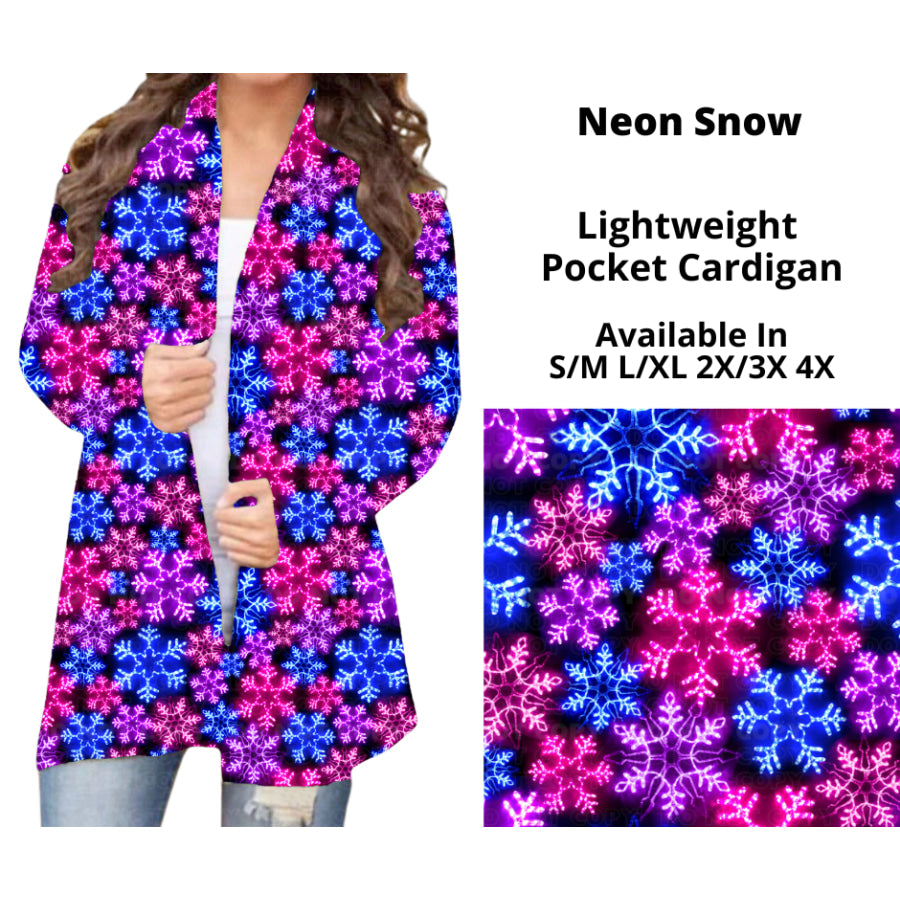 Preorder Custom Cardigans / Faux Denim Leggings - Neon Snow - Closes 19 Sep - ETA mid Dec 2024 Cardigan