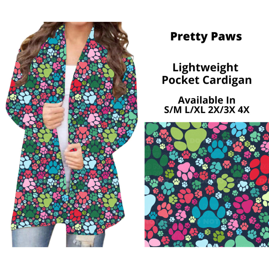 Preorder Custom Cardigans / Faux Denim Leggings - Pretty Paws - Closes 19 Sep - ETA mid Dec 2024 Cardigan