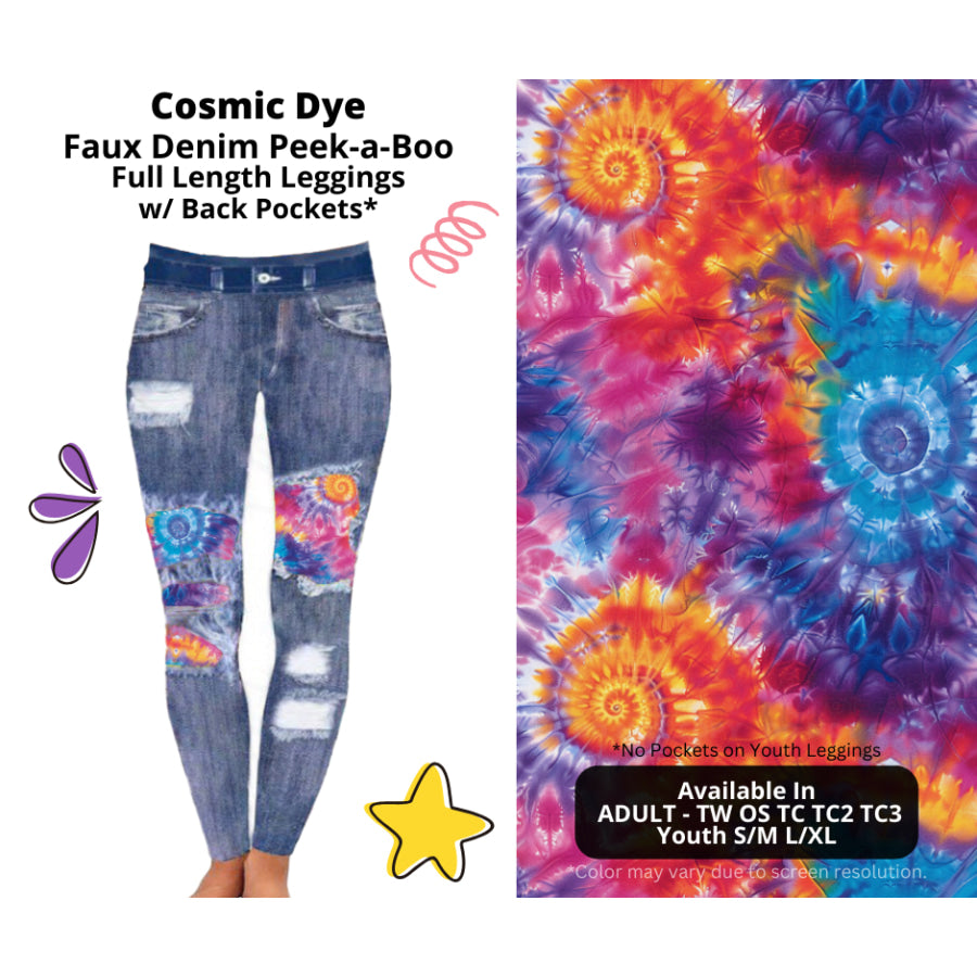 Preorder Custom Cardigans / Faux Denim Leggings / Shorts - Cosmic Dye - Closes 5 Mar - ETA late Jun 2025 Cardigan