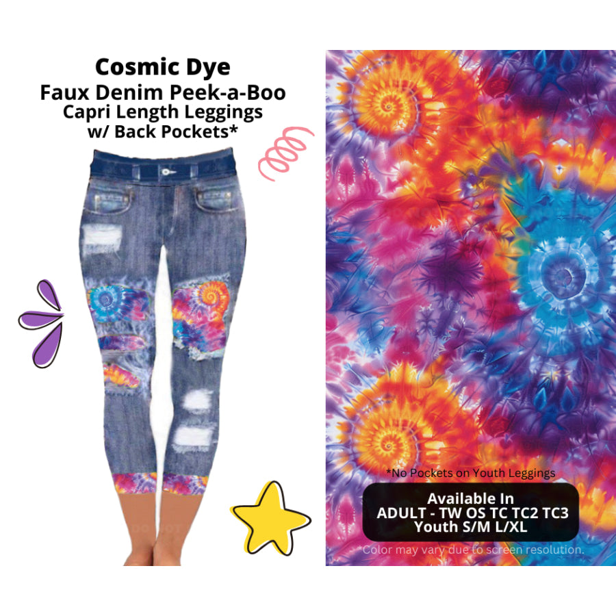 Preorder Custom Cardigans / Faux Denim Leggings / Shorts - Cosmic Dye - Closes 5 Mar - ETA late Jun 2025 Cardigan