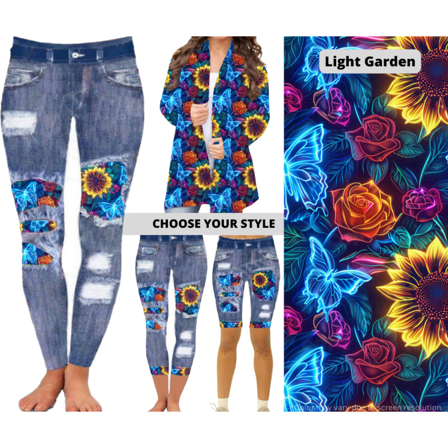 Preorder Custom Cardigans / Faux Denim Leggings / Shorts - Light Garden - Closes 5 Mar - ETA late Jun 2025 Cardigan