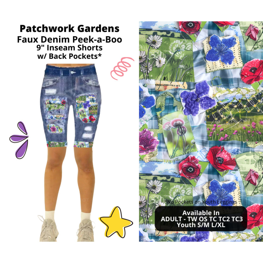 Preorder Custom Cardigans / Faux Denim Leggings / Shorts - Patchwork Gardens - Closes 5 Mar - ETA late Jun 2025 Cardigan