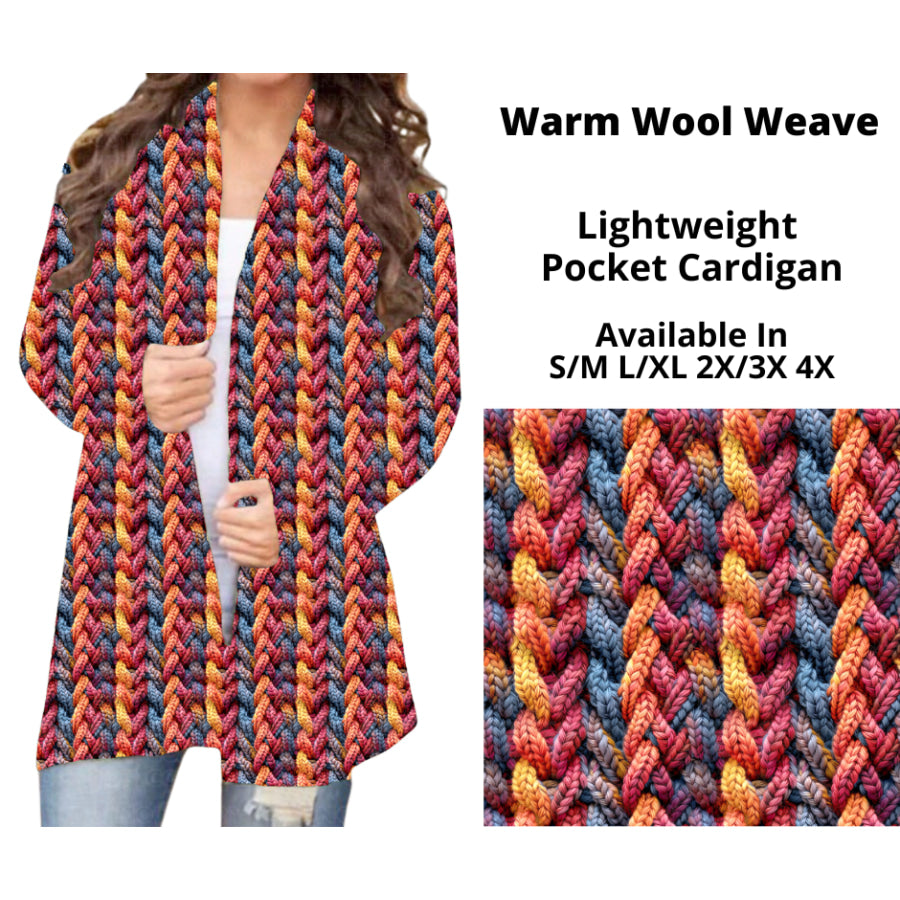 Preorder Custom Cardigans / Faux Denim Leggings - Warm Wool Weave - Closes 19 Sep - ETA mid Dec 2024 Cardigan