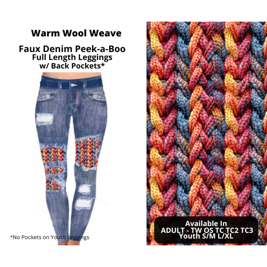 Preorder Custom Cardigans / Faux Denim Leggings - Warm Wool Weave - Closes 19 Sep - ETA mid Dec 2024 Cardigan