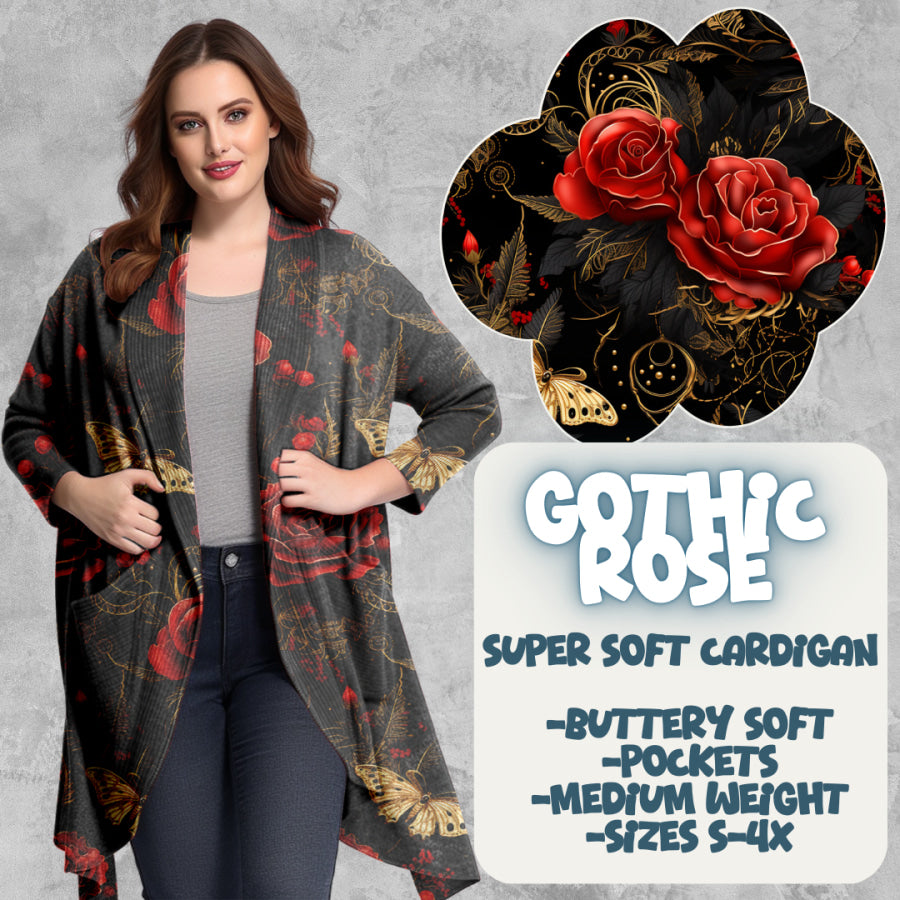 PREORDER Custom Cardigans - Gothic Rose - Closes 20 Mar - ETA late Jun 2025 Cardigan