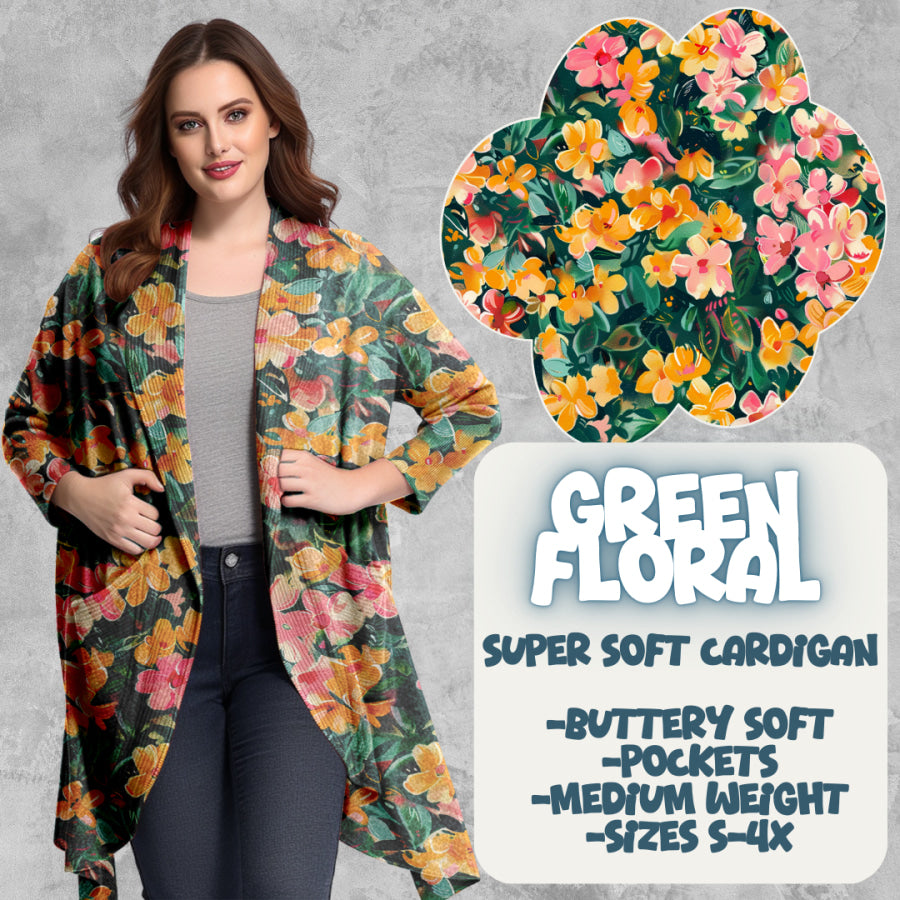 PREORDER Custom Cardigans - Green Floral - Closes 20 Mar - ETA late Jun 2025 Cardigan