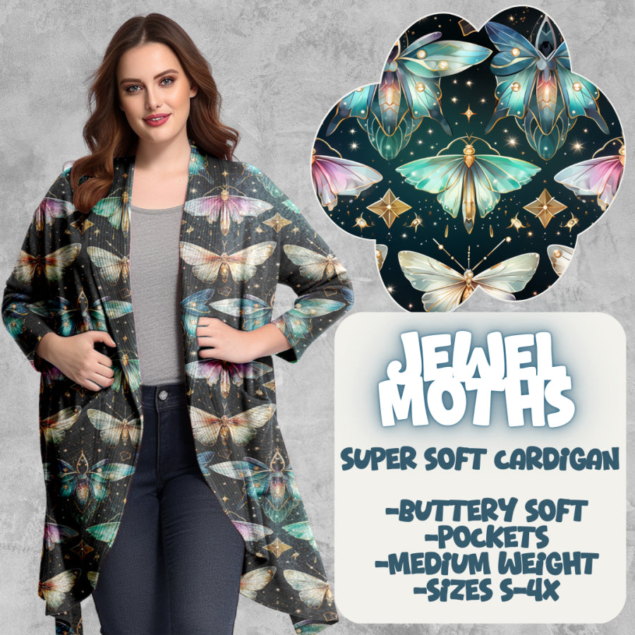 PREORDER Custom Cardigans - Jewel Moths - Closes 20 Mar - ETA late Jun 2025 Cardigan