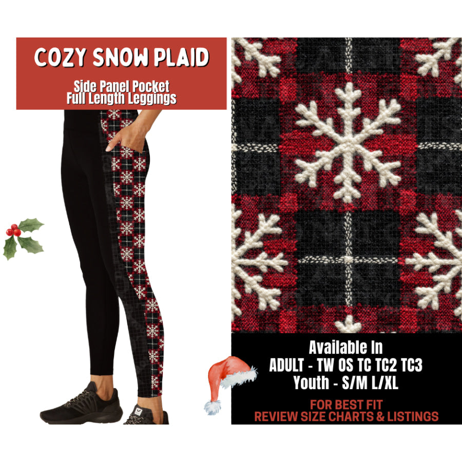 Preorder Custom Cardigans / Leggings - Cozy Snow Plaid - Closes 24 Sep - ETA late Jan 2026 Cardigan