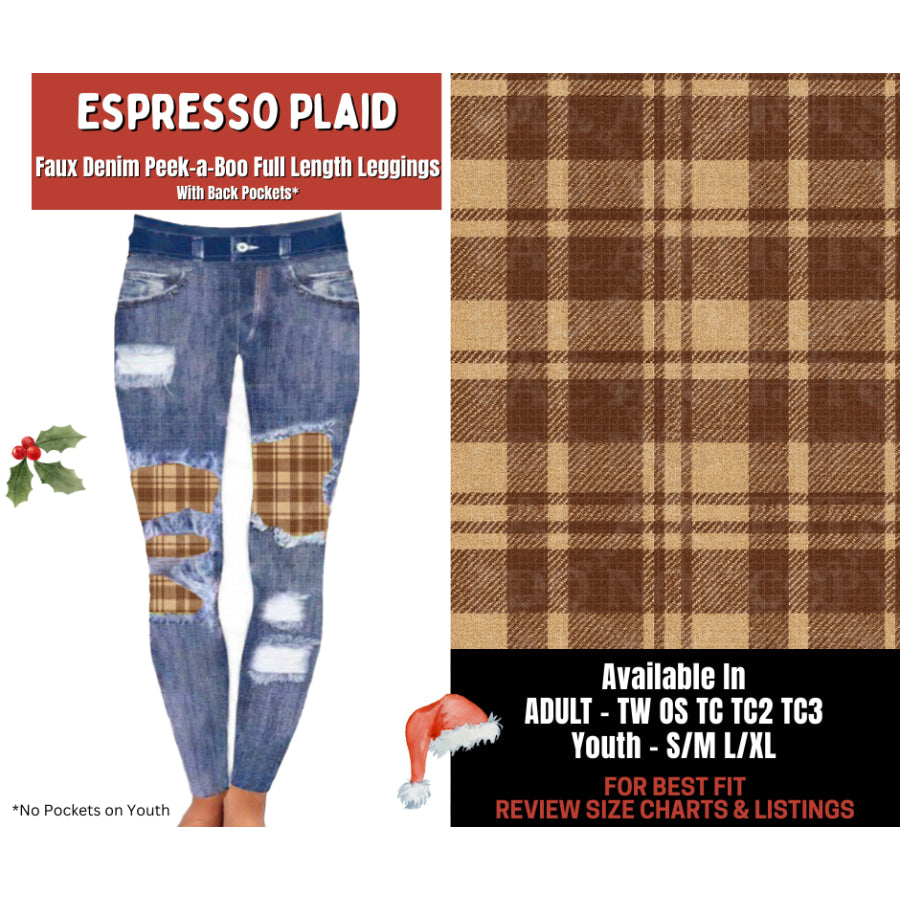 Preorder Custom Cardigans / Leggings - Espresso Plaid - Closes 24 Sep - ETA late Jan 2026 Cardigan