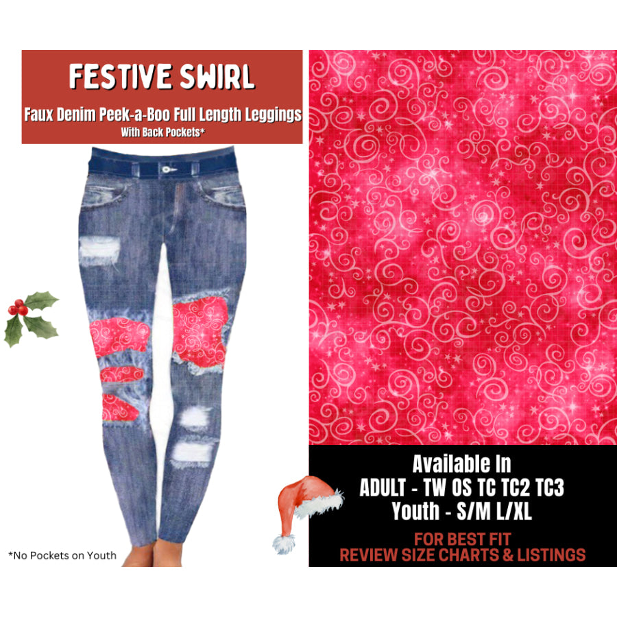 Preorder Custom Cardigans / Leggings - Festive Swirl - Closes 24 Sep - ETA late Jan 2026 Cardigan