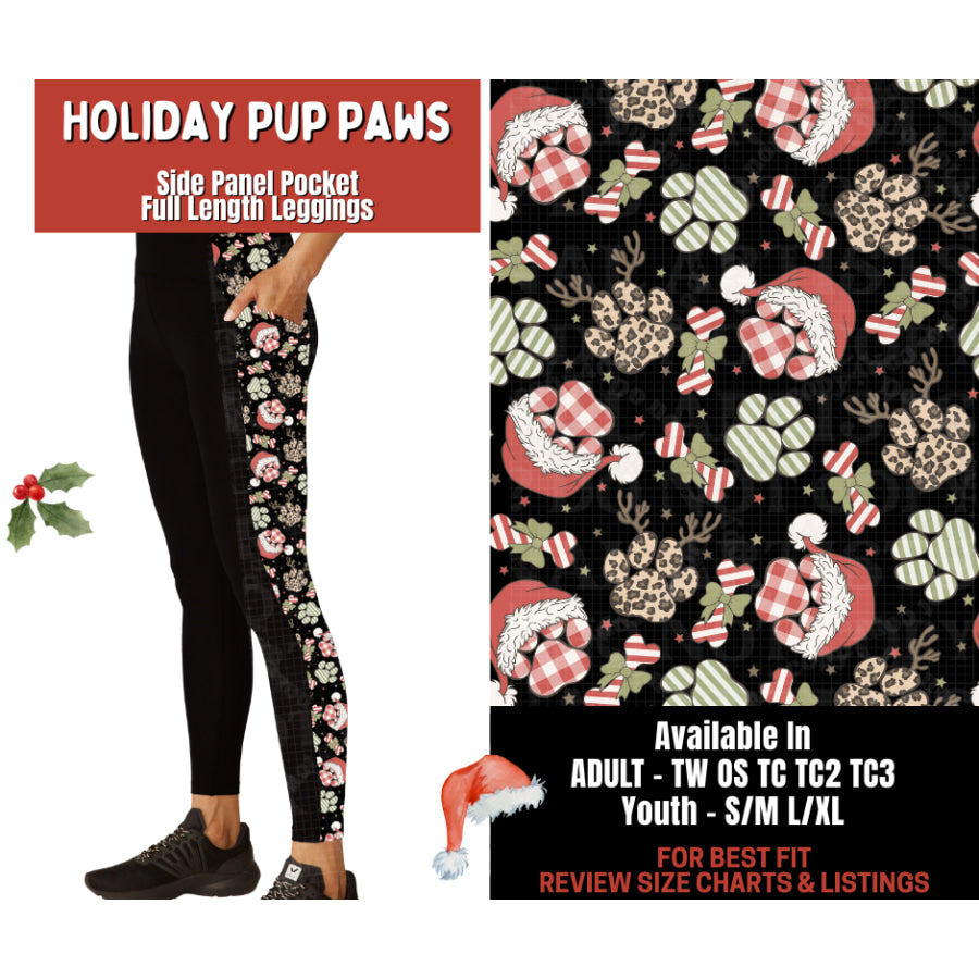 Preorder Custom Cardigans / Leggings - Holiday Pup Paws - Closes 24 Sep - ETA late Jan 2026 Cardigan