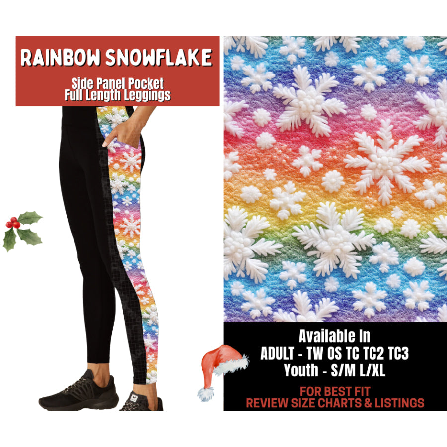 Preorder Custom Cardigans / Leggings - Rainbow Snowflake - Closes 24 Sep - ETA late Jan 2026 Cardigan