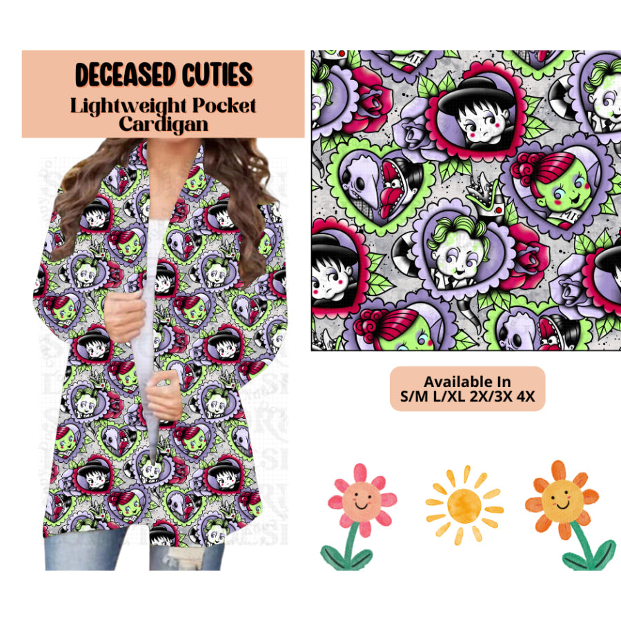 Preorder Custom Cardigans / Leggings / Shorts - Deceased Cuties - Closes 26 May - ETA late Sep 2025 Cardigan
