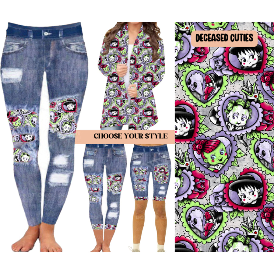 Preorder Custom Cardigans / Leggings / Shorts - Deceased Cuties - Closes 26 May - ETA late Sep 2025 Cardigan