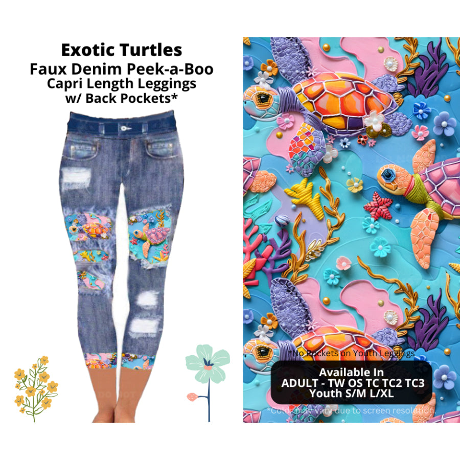 Preorder Custom Cardigans / Leggings / Shorts - Exotic Turtles - Closes 26 Mar - ETA late Jun 2025 Cardigan