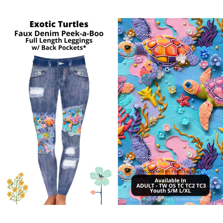 Preorder Custom Cardigans / Leggings / Shorts - Exotic Turtles - Closes 26 Mar - ETA late Jun 2025 Cardigan