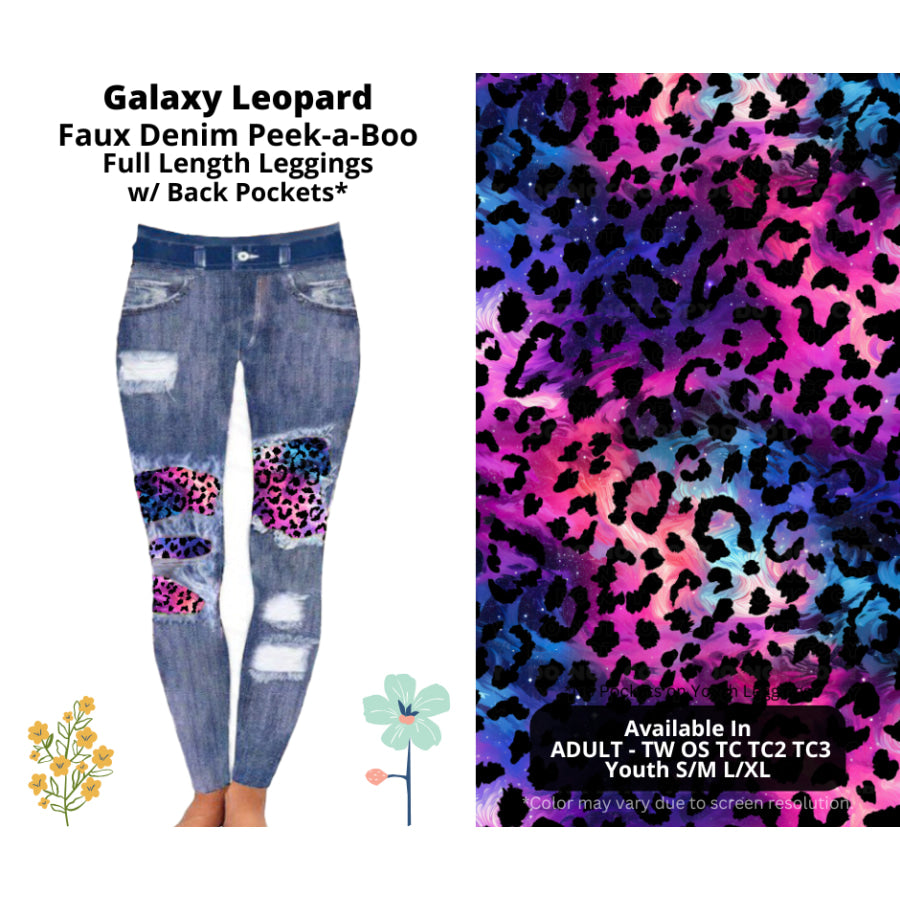 Preorder Custom Cardigans / Leggings / Shorts - Galaxy Leopard - Closes 26 Mar - ETA late Jun 2025 Cardigan