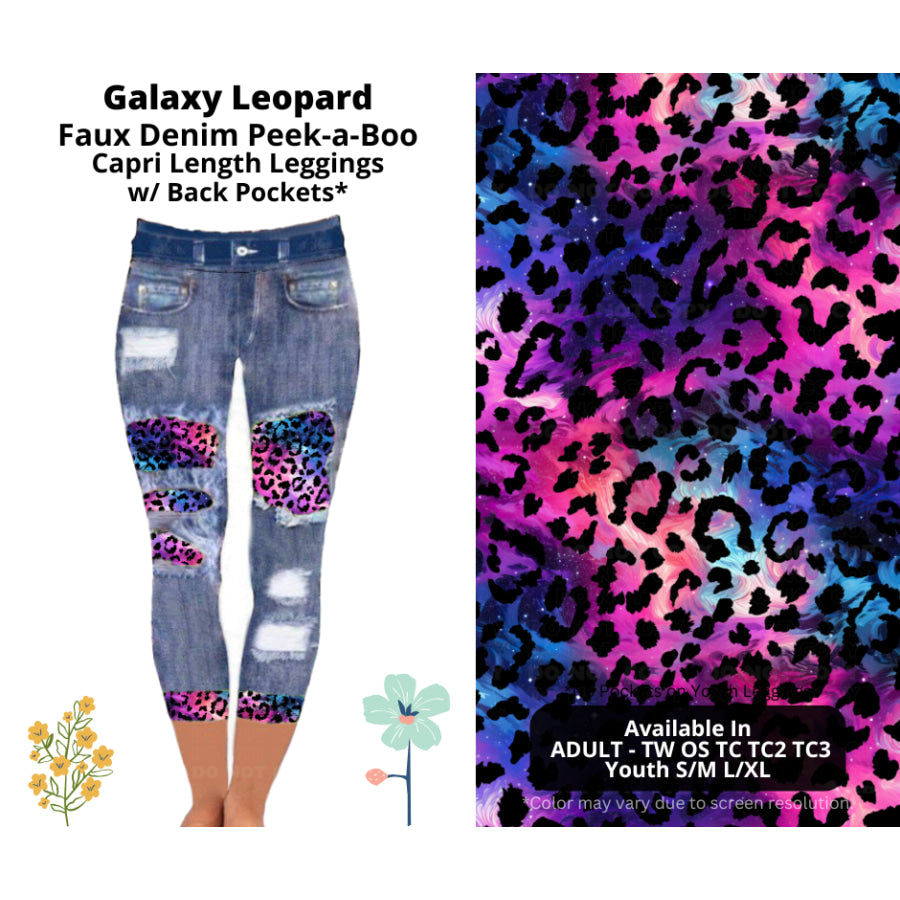 Preorder Custom Cardigans / Leggings / Shorts - Galaxy Leopard - Closes 26 Mar - ETA late Jun 2025 Cardigan