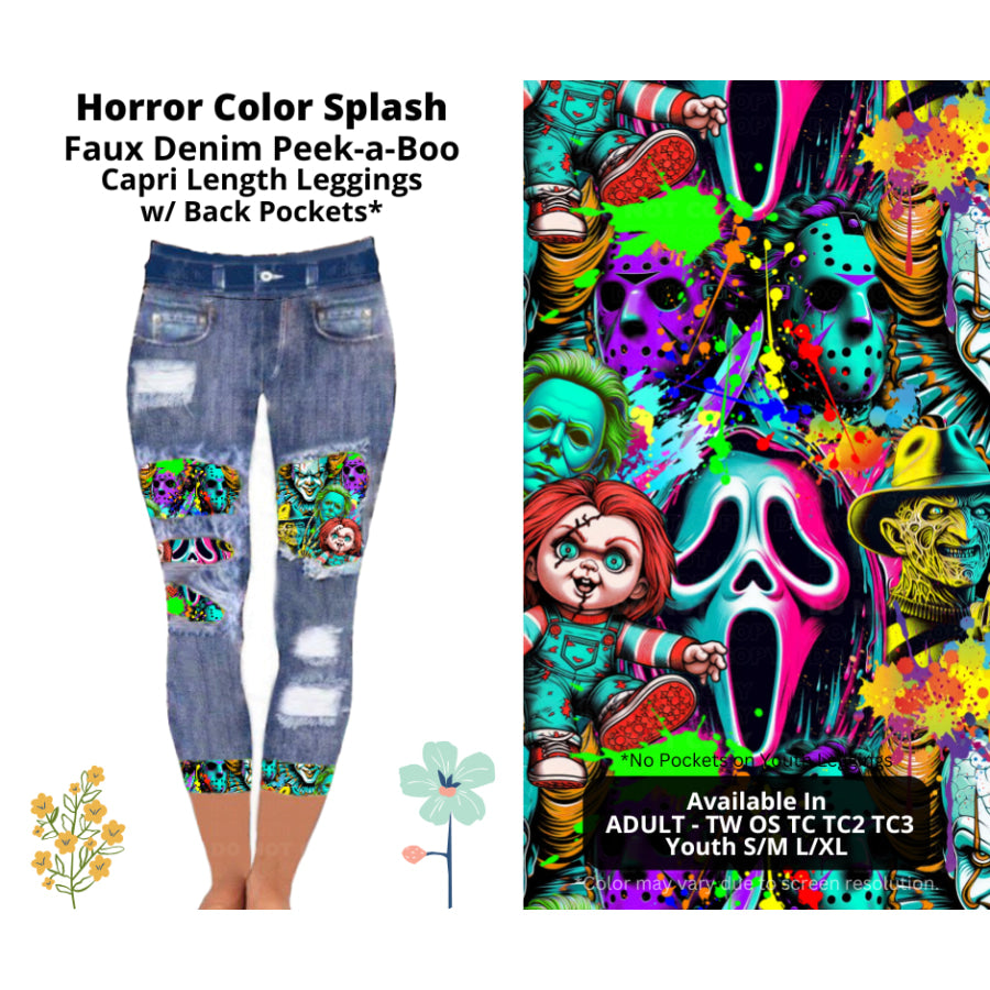 Preorder Custom Cardigans / Leggings / Shorts - Horror Colour Splash - Closes 26 Mar - ETA late Jun 2025 Cardigan