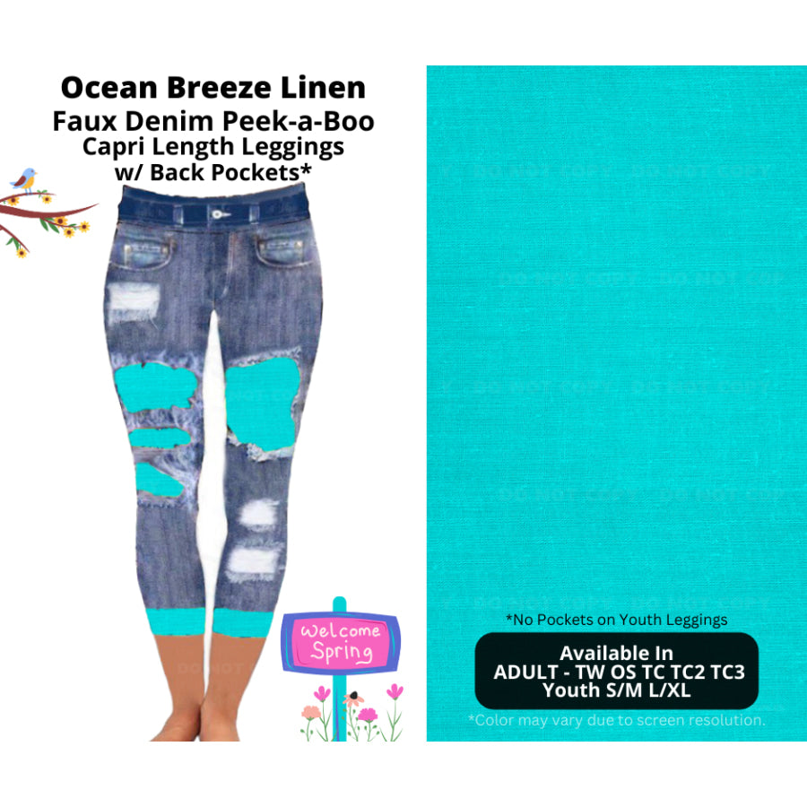 Preorder Custom Cardigans / Leggings / Shorts - Ocean Breeze Linen - Closes 13 Jan - ETA late Apr 2025 Cardigan