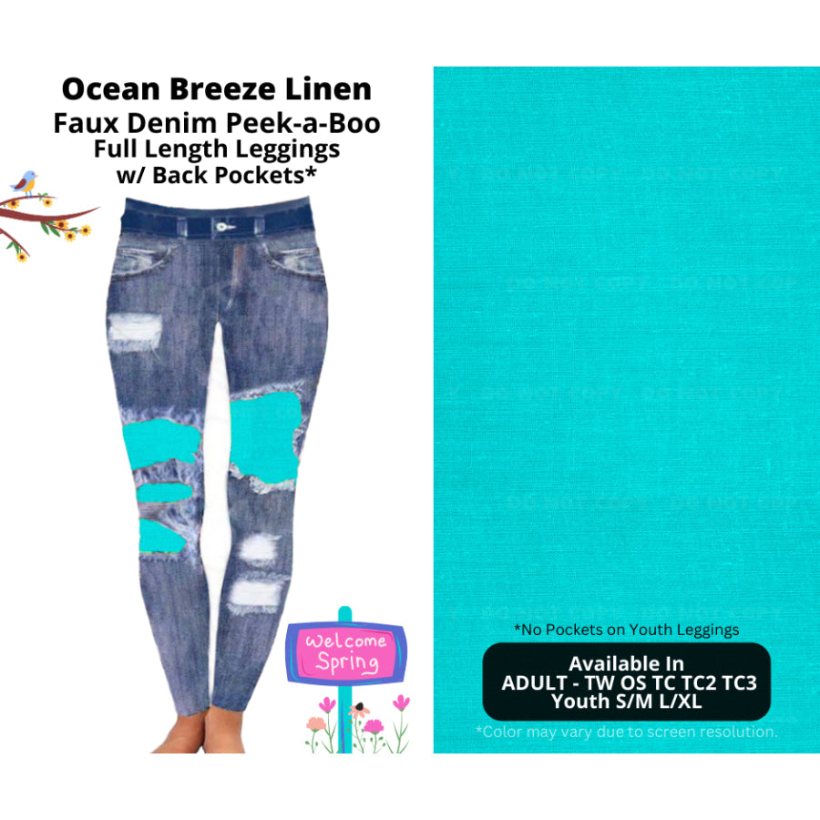 Preorder Custom Cardigans / Leggings / Shorts - Ocean Breeze Linen - Closes 13 Jan - ETA late Apr 2025 Cardigan