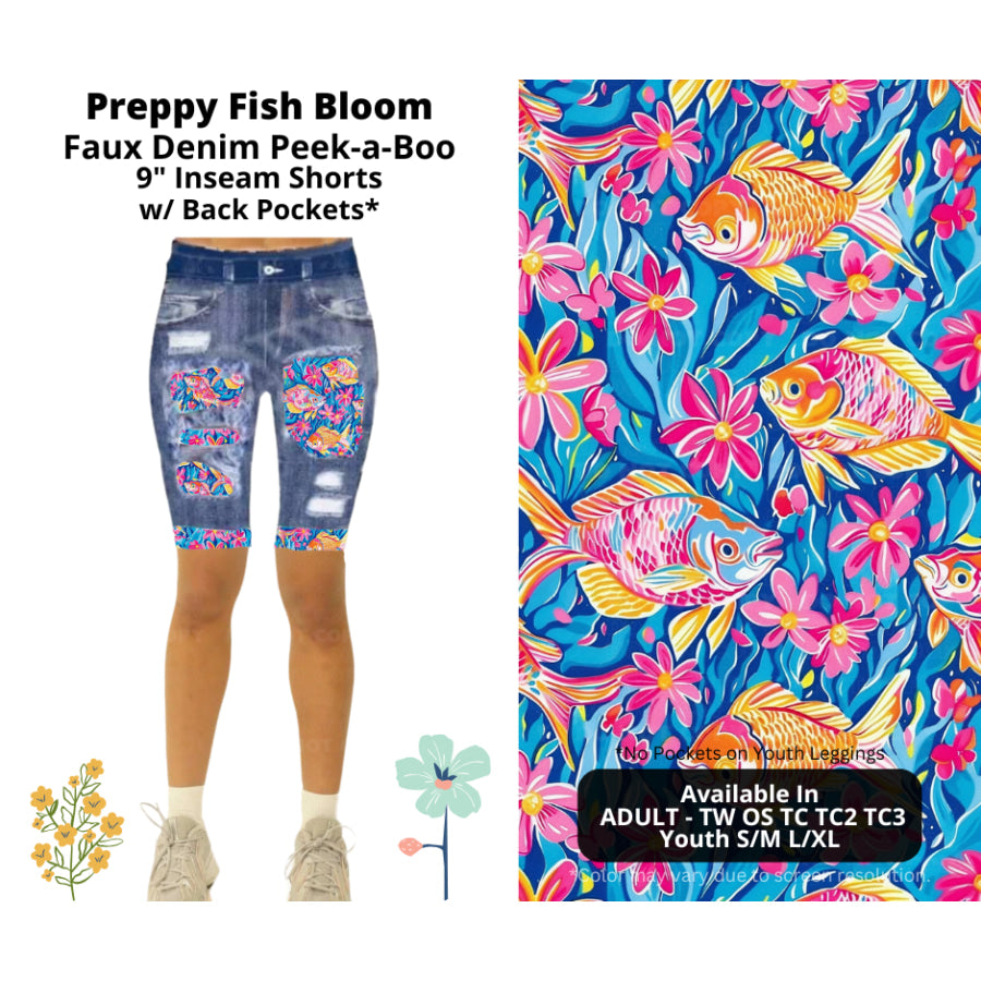 Preorder Custom Cardigans / Leggings / Shorts - Preppy Fish Bloom - Closes 26 Mar - ETA late Jun 2025 Cardigan