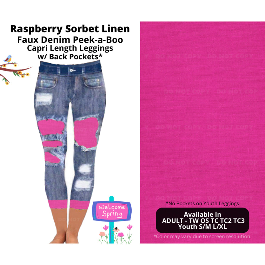 Preorder Custom Cardigans / Leggings / Shorts - Raspberry Sorbet Linen - Closes 13 Jan - ETA late Apr 2025 Cardigan