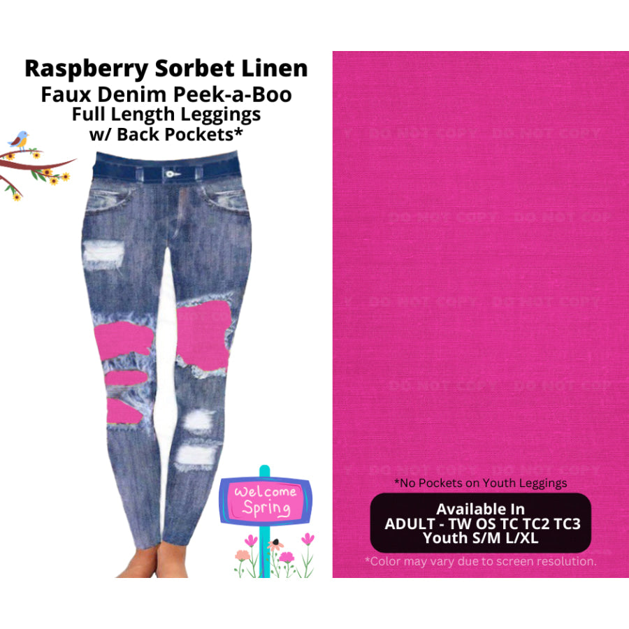 Preorder Custom Cardigans / Leggings / Shorts - Raspberry Sorbet Linen - Closes 13 Jan - ETA late Apr 2025 Cardigan