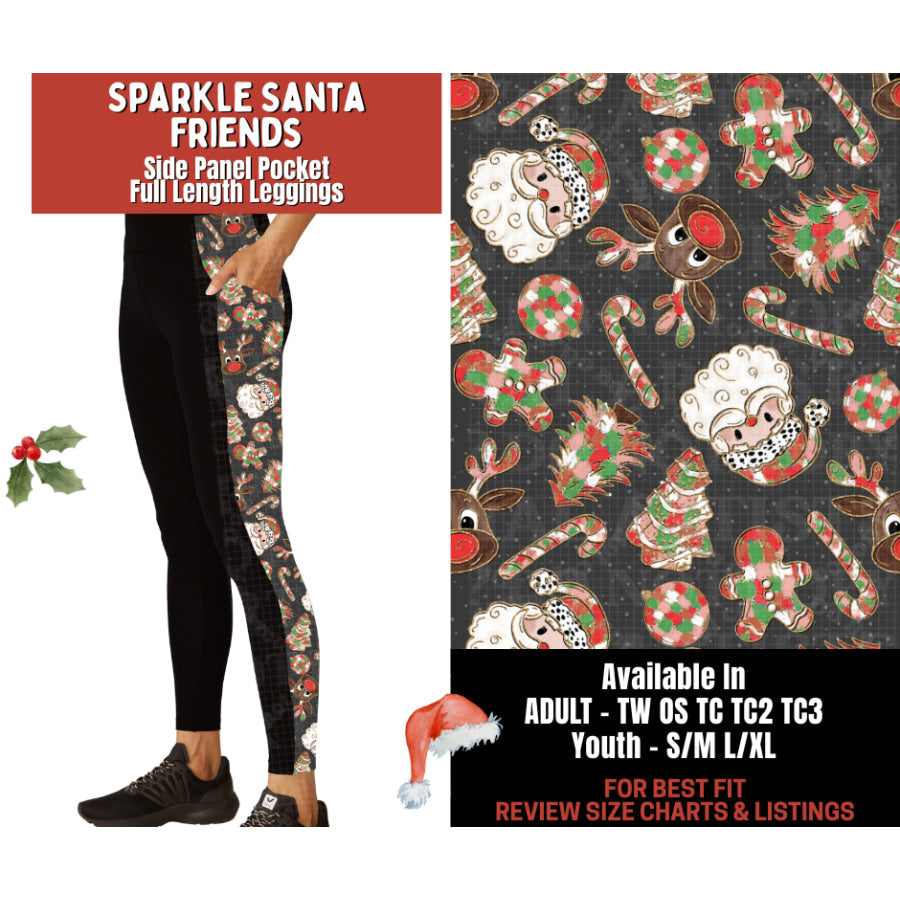 Preorder Custom Cardigans / Leggings - Sparkle Santa Friends - Closes 24 Sep - ETA late Jan 2026 Cardigan
