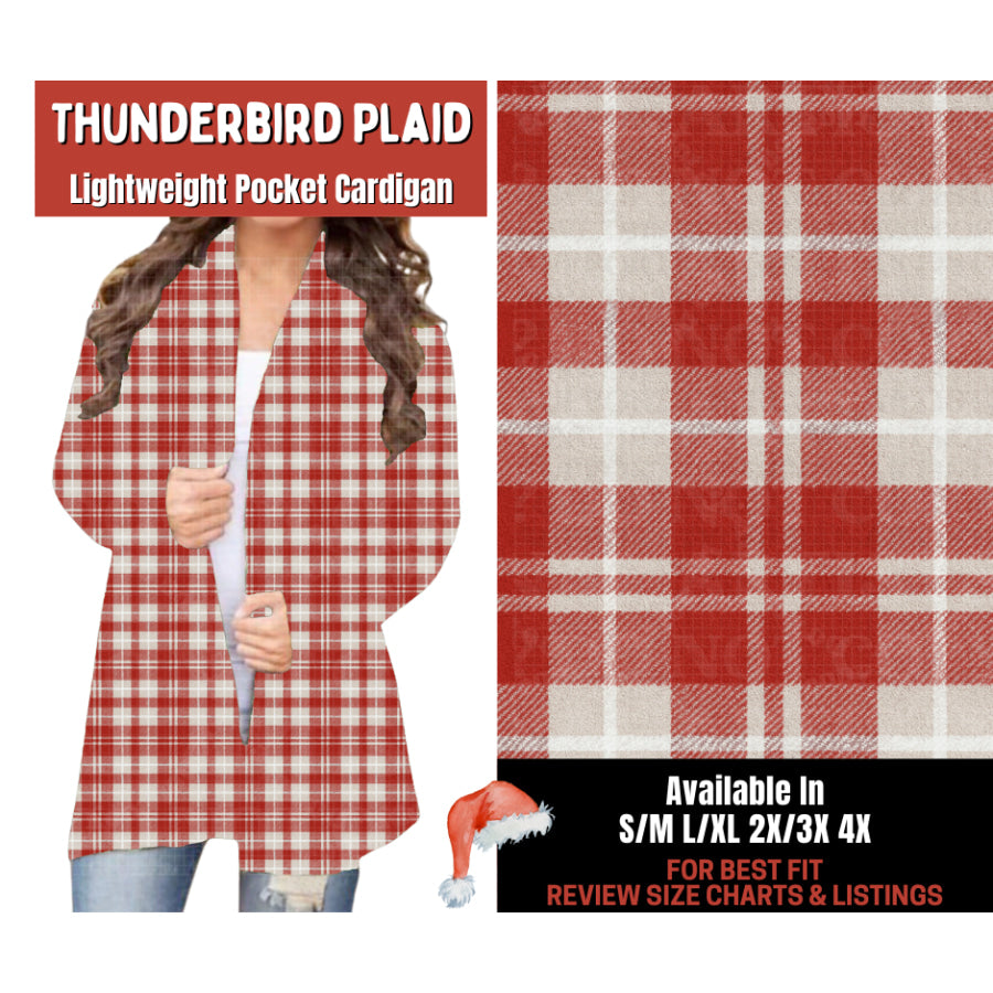 Preorder Custom Cardigans / Leggings - Thunderbird Plaid - Closes 24 Sep - ETA late Jan 2026 Cardigan