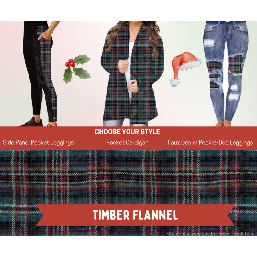 Preorder Custom Cardigans / Leggings - Timber Flannel - Closes 24 Sep - ETA late Jan 2026 Cardigan
